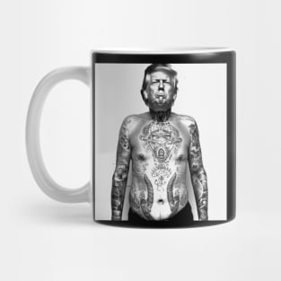 Tatted Trump Behind Bars Mug